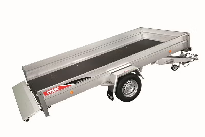Remorque Tysse 6258 – 1 300 kg – Avec châssis de 35 cm