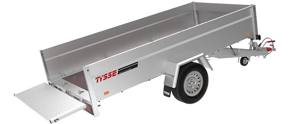Remorque Tysse 6220 FS 50 – 1 300 kg – Freinée et basculante