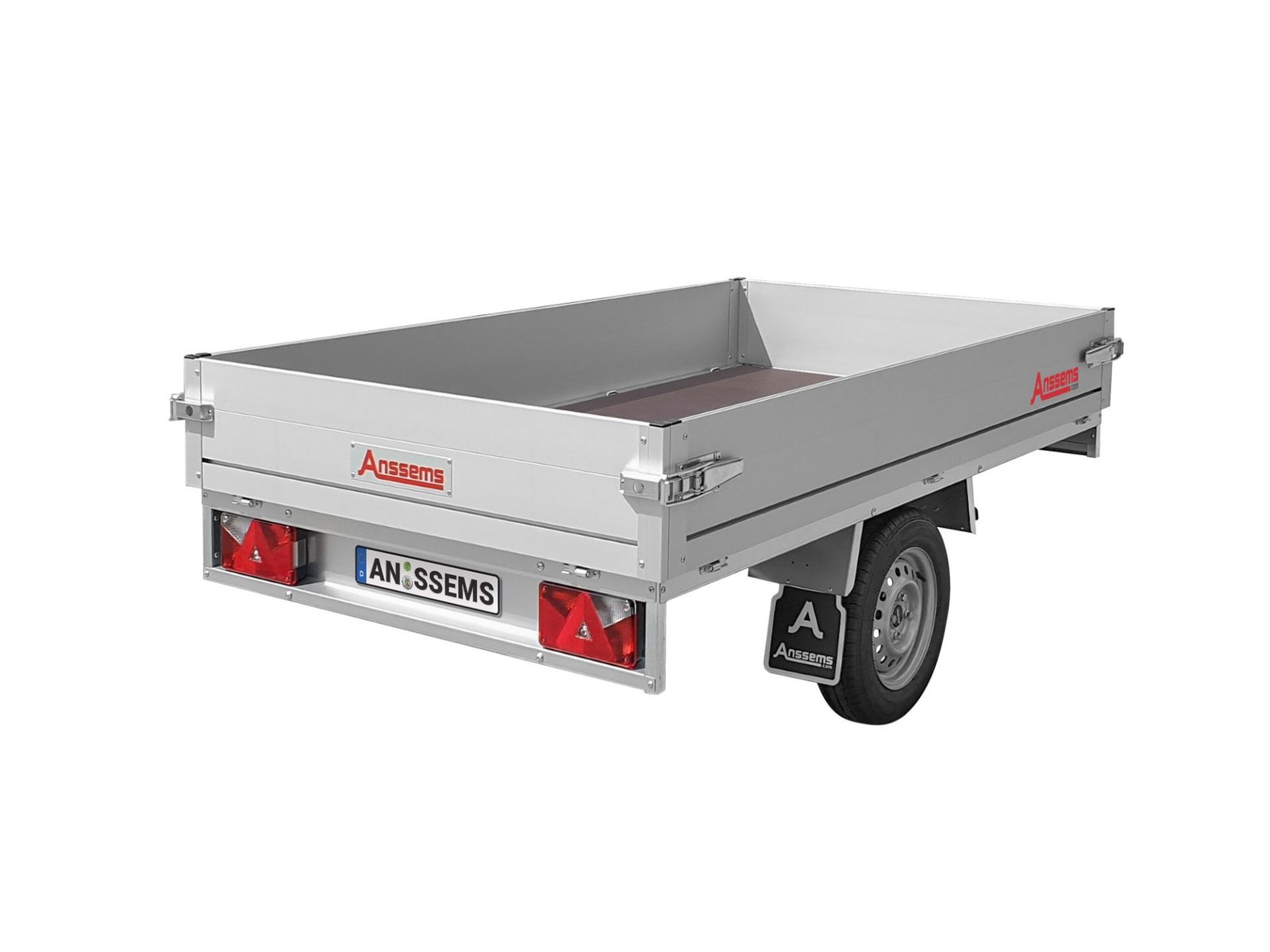 Remorque plateau en aluminium, homologuée PLTB, PTAC 1000 kg, surface de chargement 2,31 x 1,32 m – Image 2