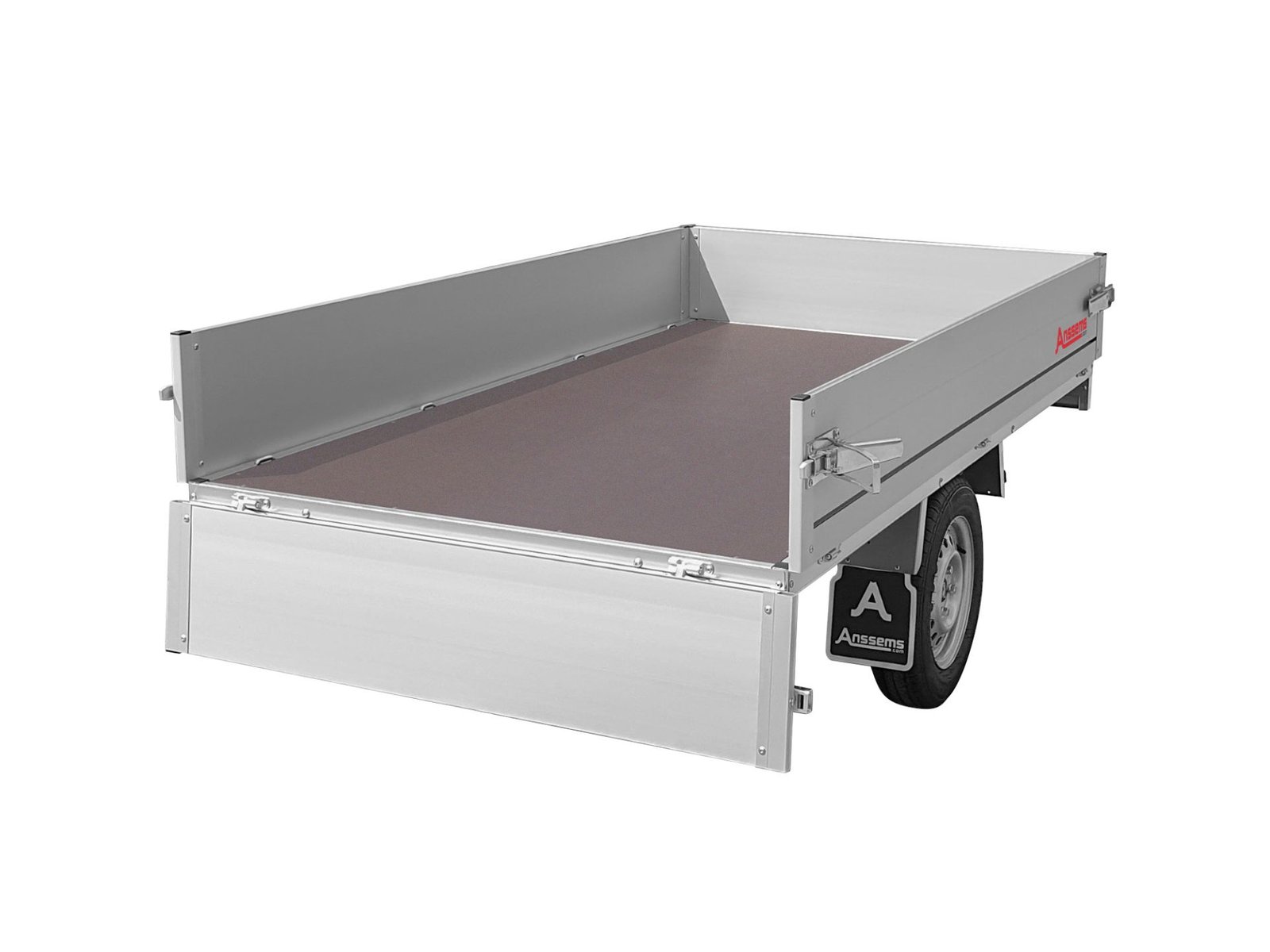 Remorque plateau en aluminium, homologuée PLTB, PTAC 1000 kg, surface de chargement 2,31 x 1,32 m – Image 3