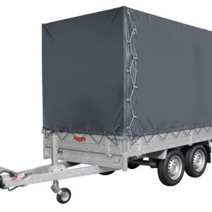 Remorque plateau en aluminium, 2000 kg,  avec bâche de 1,80 m