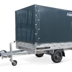 Remorque plateau, aluminium PLT-1 PRO 1350, avec bâche de 1,50 m