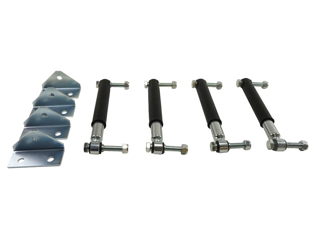 Amortisseurs d'essieu universels Knott pour remorque, lot de 4 avec support.
