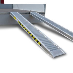 Rampe de chargement en aluminium droit pour remorque, 2650 x 320 mm, capacité de charge 3000 kg, 1 paire - pleine