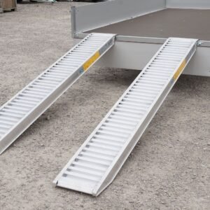 Rampe de chargement en aluminium droit pour remorque, 3000 x 360 mm, capacité de charge 3700 kg - pleine