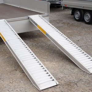 Rampe de chargement en aluminium droit pour remorque, 2500 x 300 mm, avec support standard, capacité de charge 3000 kg, 1 paire