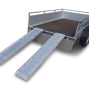 Rampe de chargement en aluminium droit pour remorque, pièce détachée, 2000 x 300 mm, capacité de charge 1750 kg, 1 paire - pleine