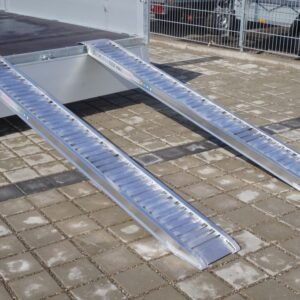 Rampe de chargement en aluminium droit pour remorque, 2500 x 260 mm, capacité de charge 3000 kg, 1 paire - pleine