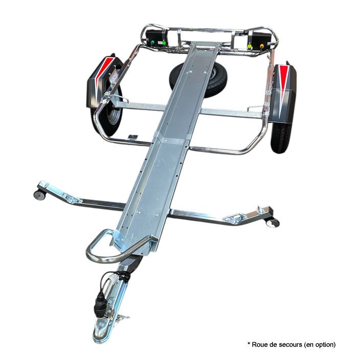 Remorque Porte-Moto Erdé PM310 – PTAC 300 kg – Monorail Ultra Légère – Image 2