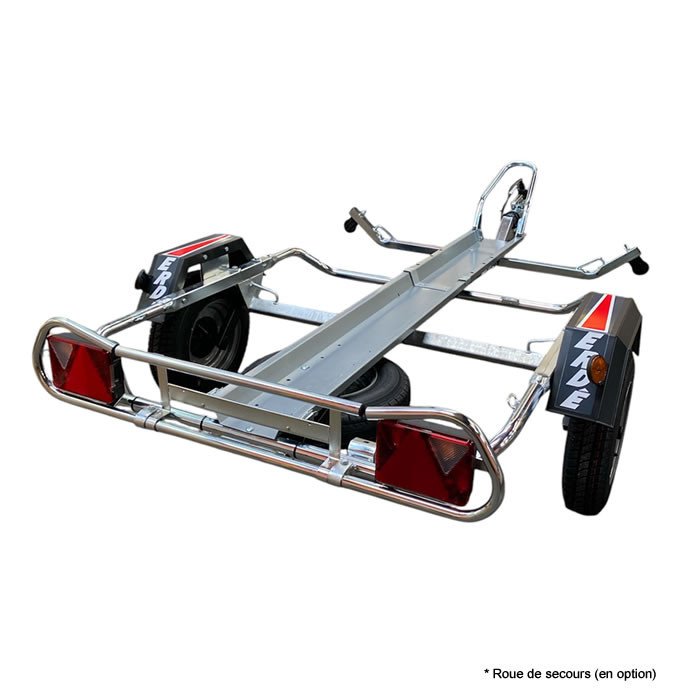 Remorque Porte-Moto Erdé PM310 – PTAC 300 kg – Monorail Ultra Légère