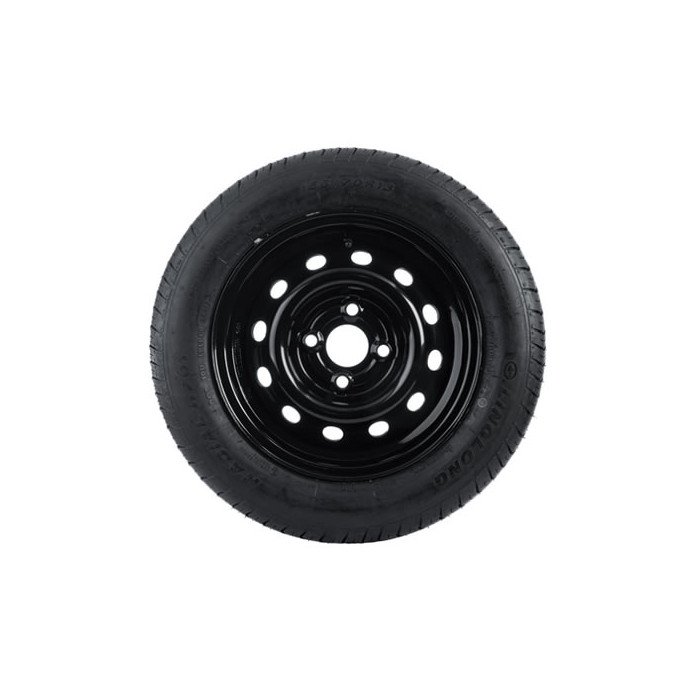 Roue Complète 155/70 R13 – 4x100 – Jante Noire RAL9005 – 4J13